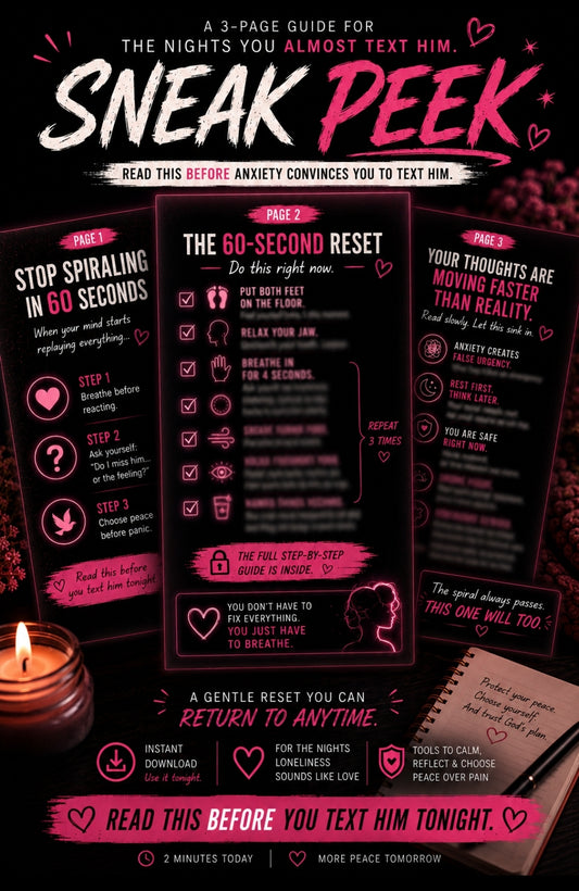 Stop Spiraling In 60 Seconds |Instant Download • Emotional Reset Ebook