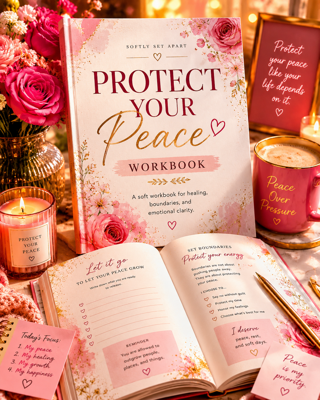 Protect Your Peace Workbook for Women | Healing, Boundaries & Self-Love Journal