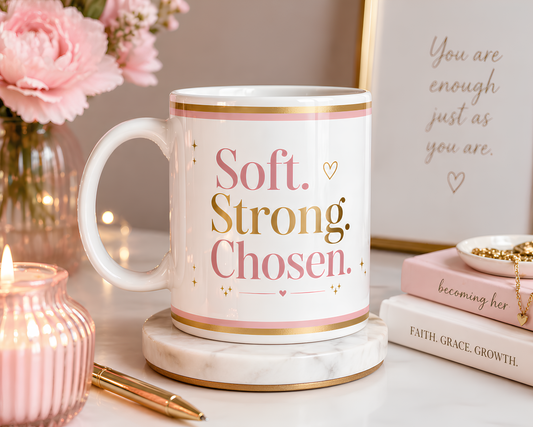 Soft. Strong. Chosen. Affirmation Mug 💖