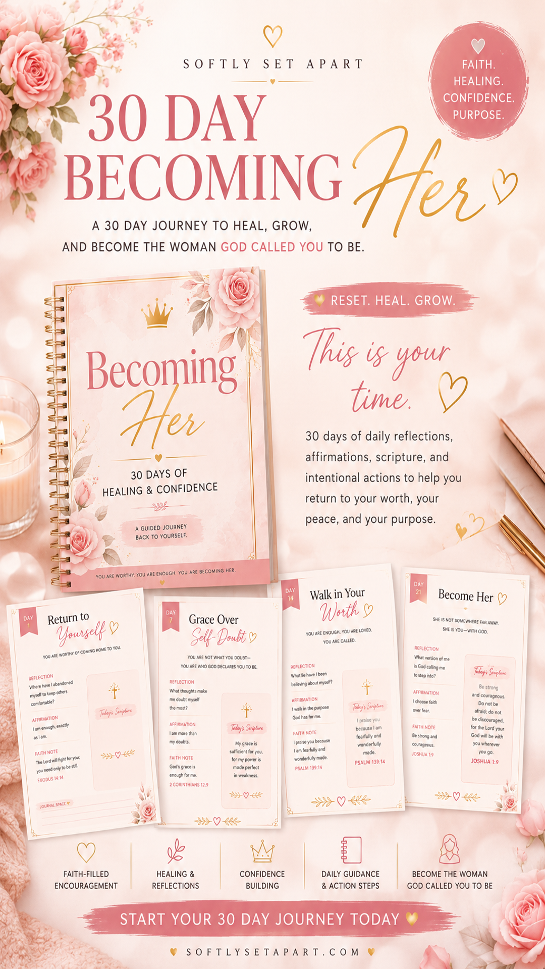 Becoming Her: 30 Days of Healing & Confidence